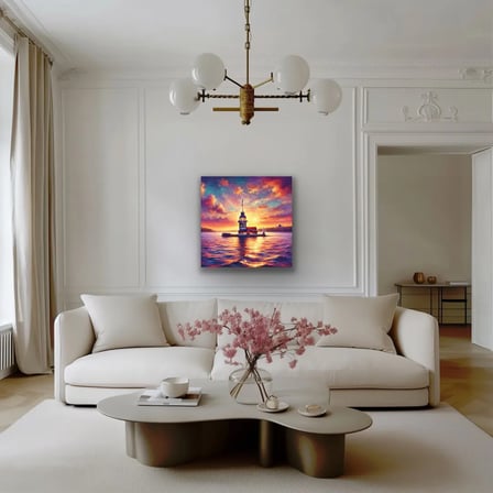 Kız Kulesi Kanvas Tablo 90x90 cm