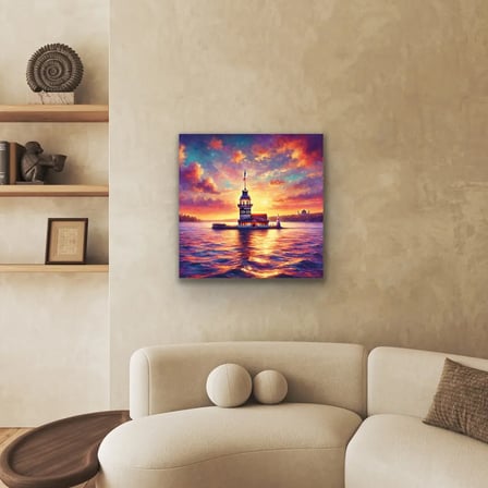 Kız Kulesi Kanvas Tablo 90x90 cm