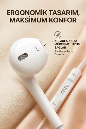 Vivo V40 Se Uyumlu Tak Çalıştır Stero Type-C Kulaklık MT293A