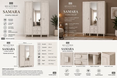 SAMARA 3 KAPAKLI DOLAP