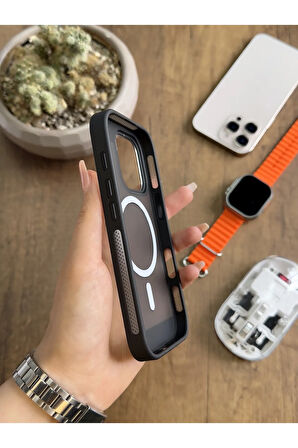 iPhone 16 Pro MagSafe Uyumlu Silikon Kılıf Soocase635