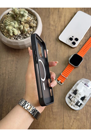 iPhone 16 Pro Max MagSafe Uyumlu Silikon Kılıf Soocase635