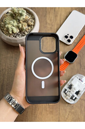 iPhone 16 Pro Max MagSafe Uyumlu Silikon Kılıf Soocase635