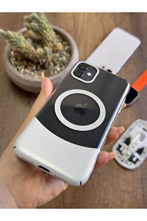 iPhone 11 Magsafe Uyumlu Mika Sararmaz Kılıf SooCase720