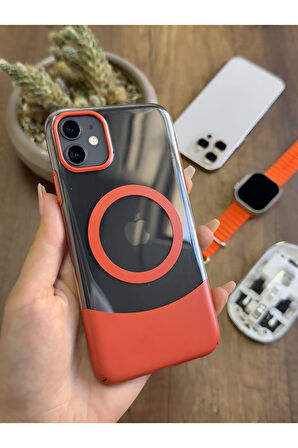 iPhone 11 Magsafe Uyumlu Mika Sararmaz Kılıf SooCase720