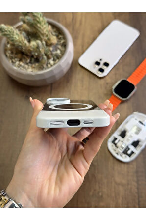 iPhone 13/14 Magsafe Uyumlu Mika Sararmaz Kılıf SooCase720
