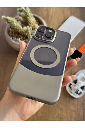 iPhone 14 Pro Max Magsafe Uyumlu Mika Sararmaz Kılıf SooCase720