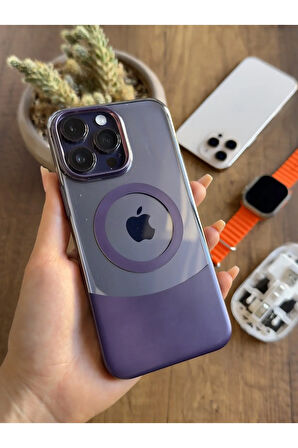 iPhone 14 Pro Max Magsafe Uyumlu Mika Sararmaz Kılıf SooCase720