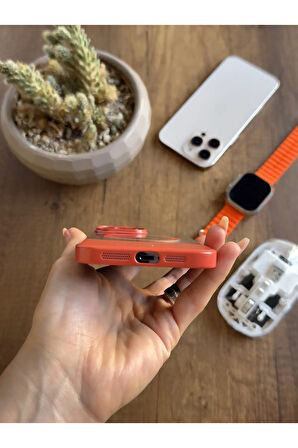 iPhone 14 Pro Max Magsafe Uyumlu Mika Sararmaz Kılıf SooCase720