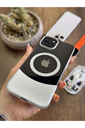iPhone 15 Magsafe Uyumlu Mika Sararmaz Kılıf SooCase720