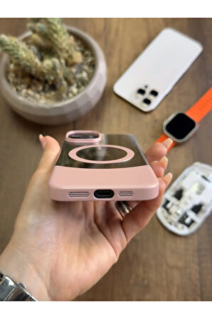iPhone 15 Magsafe Uyumlu Mika Sararmaz Kılıf SooCase720