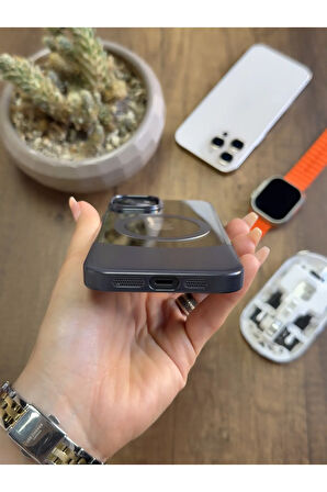 iPhone 15 Magsafe Uyumlu Mika Sararmaz Kılıf SooCase720