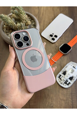 iPhone 15 Pro Magsafe Uyumlu Mika Sararmaz Kılıf SooCase720