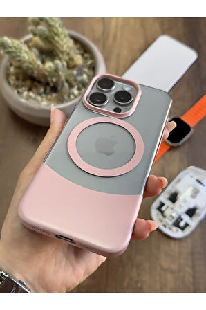 iPhone 15 Pro Magsafe Uyumlu Mika Sararmaz Kılıf SooCase720
