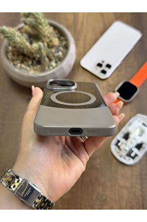 iPhone 15 Pro Max Magsafe Uyumlu Mika Sararmaz Kılıf SooCase720