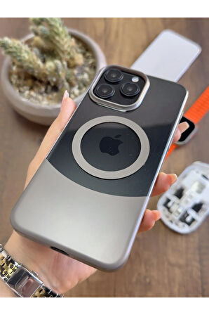 iPhone 15 Pro Max Magsafe Uyumlu Mika Sararmaz Kılıf SooCase720