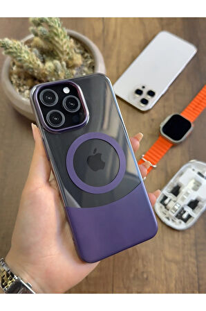 iPhone 15 Pro Max Magsafe Uyumlu Mika Sararmaz Kılıf SooCase720