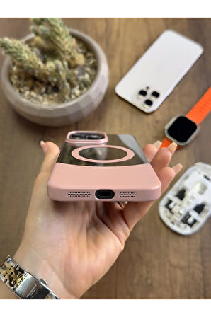 iPhone 15 Pro Max Magsafe Uyumlu Mika Sararmaz Kılıf SooCase720