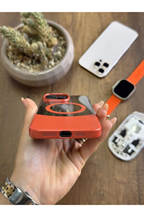 iPhone 15 Pro Max Magsafe Uyumlu Mika Sararmaz Kılıf SooCase720
