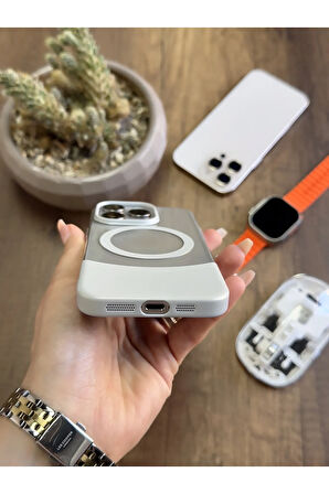 iPhone 16 Pro Magsafe Uyumlu Mika Sararmaz Kılıf SooCase720