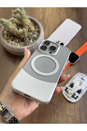 iPhone 16 Pro Magsafe Uyumlu Mika Sararmaz Kılıf SooCase720