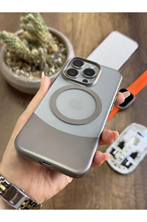 iPhone 16 Pro Magsafe Uyumlu Mika Sararmaz Kılıf SooCase720