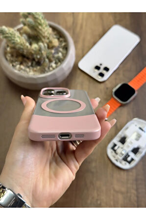 iPhone 16 Pro Magsafe Uyumlu Mika Sararmaz Kılıf SooCase720