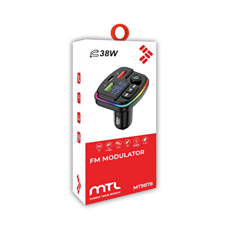 Araç İçin Bluetooth FM Modülatör Transmitter Çakmaklık - MT9878