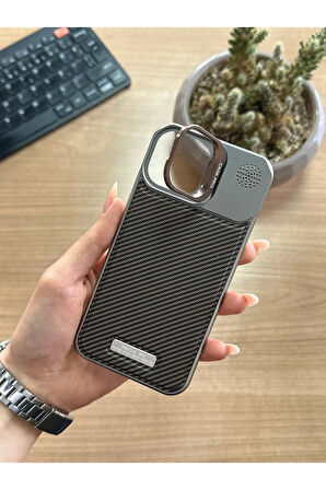 iPhone 11 Standlı karbon Kılıf Soocase624