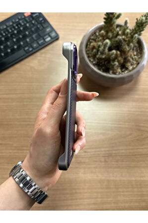 iPhone 12/12 Pro Standlı karbon Kılıf Soocase624