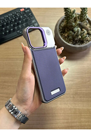 iPhone 13 Pro Max Standlı karbon Kılıf Soocase624