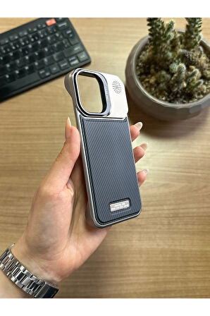 iPhone 16 Standlı karbon Kılıf Soocase624