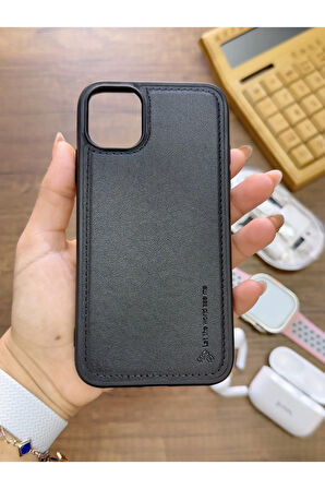 İPhone 12/12 Pro Uyumlu Premium Deri Dokulu Darbelere Karşı Dayanıklı Nazal Silikon Kılıf