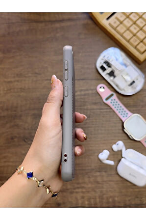 Samsung Galaxy A50 Uyumlu Premium Deri Dokulu Darbelere Karşı Dayanıklı Nazal Silikon Kılıf