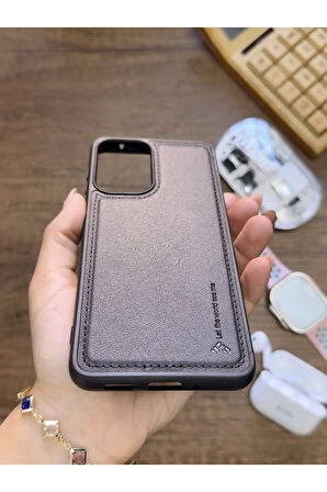 Samsung Galaxy A33 Uyumlu Premium Deri Dokulu Darbelere Karşı Dayanıklı Nazal Silikon Kılıf