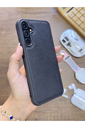 Samsung Galaxy A05S Uyumlu Premium Deri Dokulu Darbelere Karşı Dayanıklı Nazal Silikon Kılıf