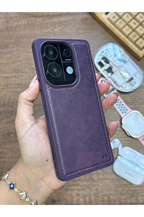 Redmi Note 13 Pro 4G Uyumlu Premium Deri Dokulu Darbelere Karşı Dayanıklı Nazal Silikon Kılıf