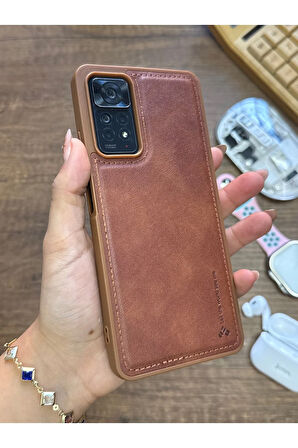 Redmi 10 2022 Uyumlu Premium Deri Dokulu Darbelere Karşı Dayanıklı Nazal Silikon Kılıf