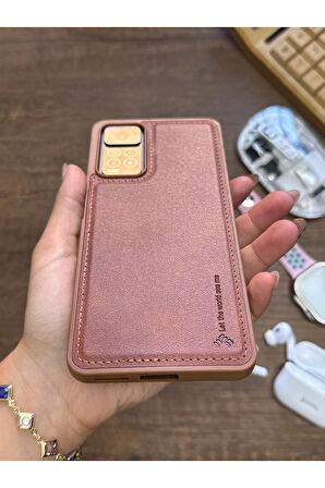 Redmi 10 2022 Uyumlu Premium Deri Dokulu Darbelere Karşı Dayanıklı Nazal Silikon Kılıf