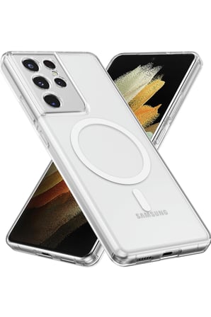 Samsung S21 Ultra Şeffaf Magsafe Kılıf MTL SAFE