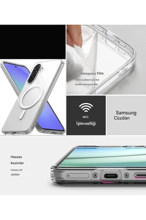 Samsung Galaxy A35 Uyumlu Şeffaf Magsafe Kılıf MTL SAFE