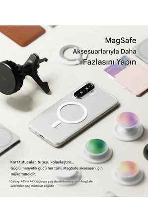 Samsung Galaxy A55 Şeffaf Magsafe Kılıf MTL SAFE