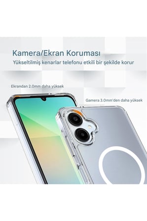 Samsung Galaxy A06 Şeffaf Magsafe Kılıf MTL SAFE