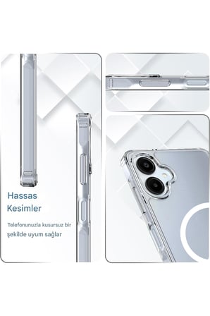 Samsung Galaxy A06 Şeffaf Magsafe Kılıf MTL SAFE