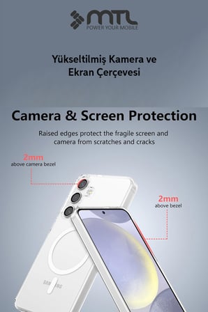 Samsung Galaxy A15 Şeffaf Magsafe Kılıf MTL SAFE