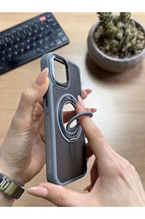 iPhone 13/14 Standlı Ve Yüzüklü MagSafe Kılıf Soocase721