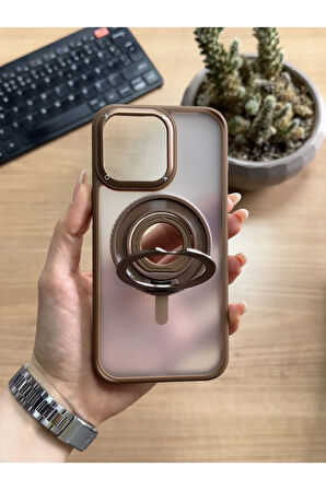 iPhone 14 Pro Max Standlı Ve Yüzüklü MagSafe Kılıf Soocase721