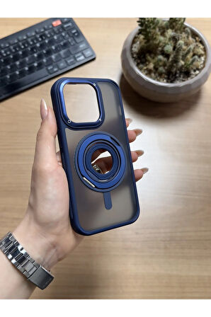 iPhone 14 Pro Standlı Ve Yüzüklü MagSafe Kılıf Soocase721