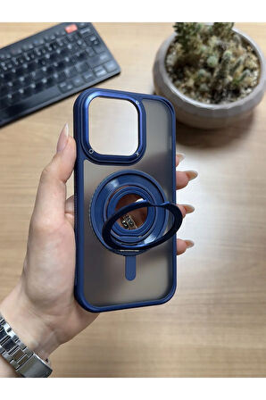 iPhone 14 Pro Standlı Ve Yüzüklü MagSafe Kılıf Soocase721