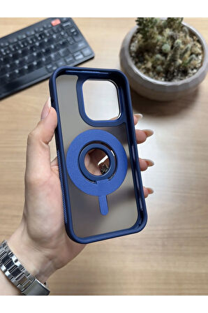 iPhone 14 Pro Standlı Ve Yüzüklü MagSafe Kılıf Soocase721